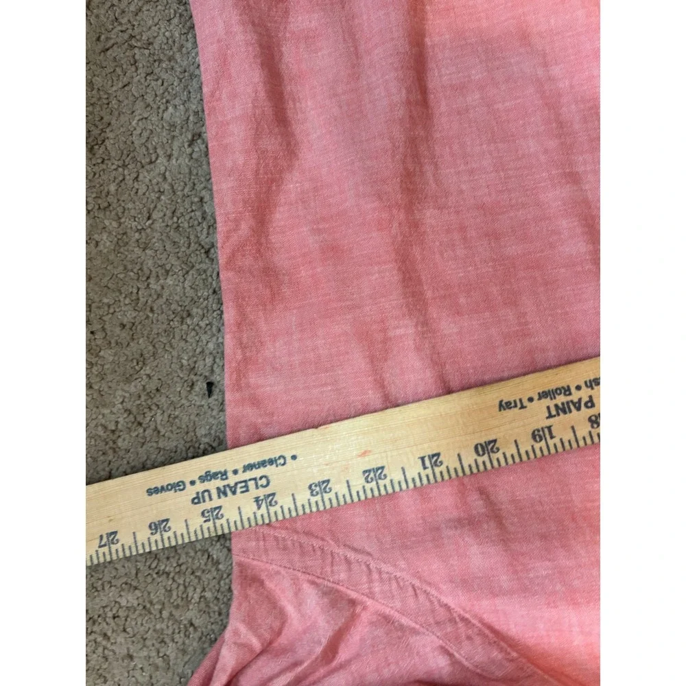 Polo Ralph Lauren Mens XL Classic Fit Cotton Linen Look Shirt Coral Pink